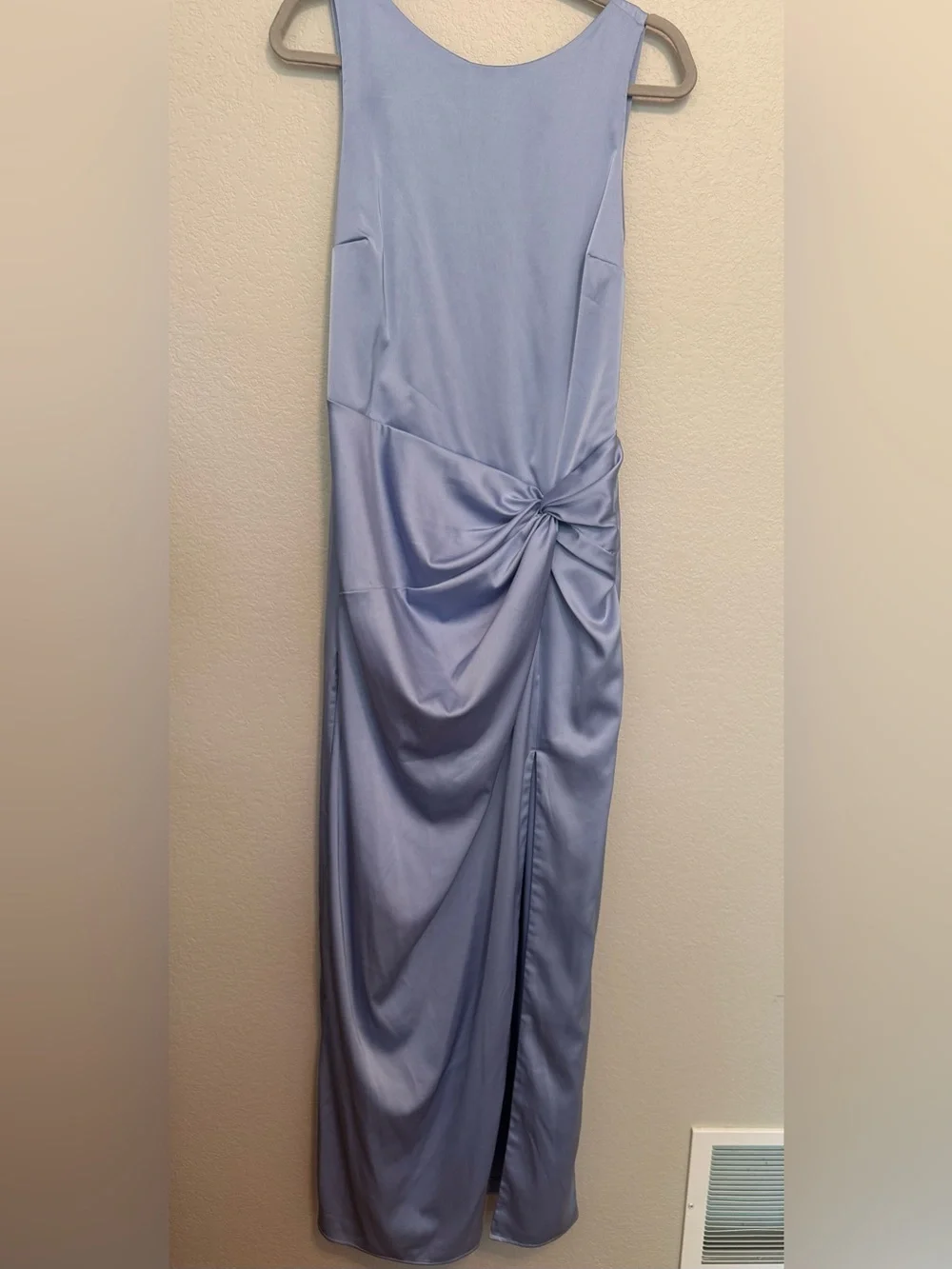 Abercrombie & Fitch | Satin twist blue maxi dress